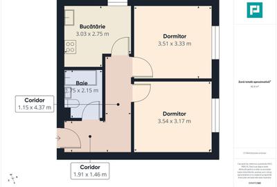 Apartament cu 2 camere decomandat în Central - 12