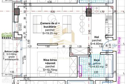 Apartament cu 2 camere semidecomandat în Baciu
