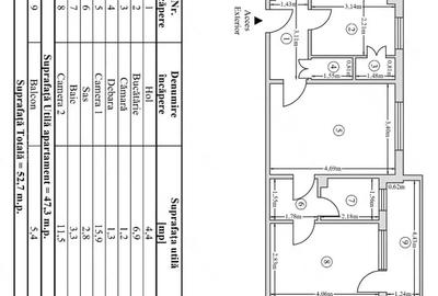 Apartament cu 2 camere semidecomandat în Central - 2