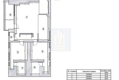 Apartament cu 3 camere semidecomandat, mobilat în Eminescu - 12