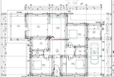 Casa individuala semifinisata in Corusul. Su.120 mp pe teren de 726 mp. Detine C - 9