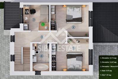 Duplex modern cu 4 camere, 102 mp - oaza de liniste aproape de orasul Sibiu - 4