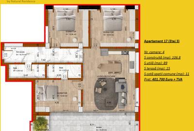 Apartament cu 4 camere decomandat în Domenii - 3