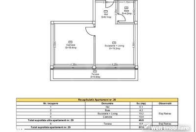 Apartament cu 2 camere semidecomandat în Baciu - 1