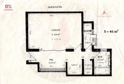 Universitate / Garsoniera la Kilometrul Zero / 46 mp - 17