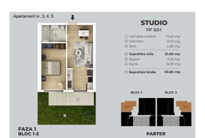 | 7 MIN M BERCENI | Garsoniera 39mp cu gradina in proprietate 15mp - 1