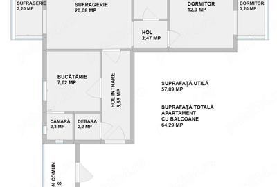 Apartament cu 2 camere semidecomandat în Bucovina - 1