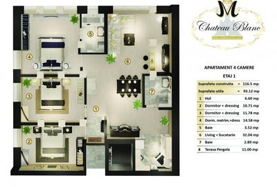 Apartament cu 2 camere decomandat în Străulești - 14