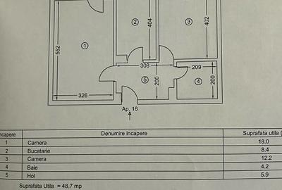 Apartament 2 camere decomandat 52.5 mp, proprietar - 3