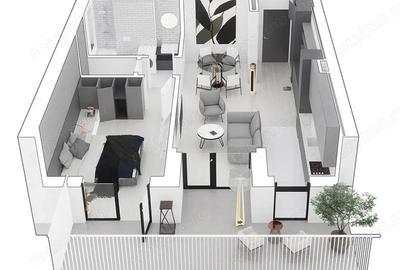 Apartament cu 2 camere semidecomandat în Mehala