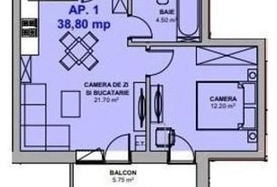 Apartament cu 3 camere în Central