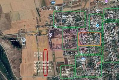 Teren de 2250 mp, în 1 Decembrie
