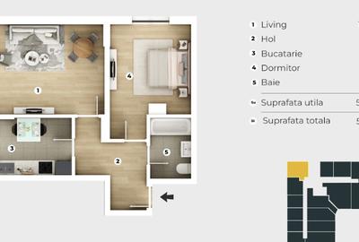 Apartament 2 camere tip studio - 3