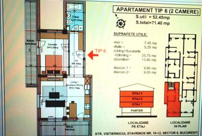 Apartament cu 2 camere în Lujerului - 26