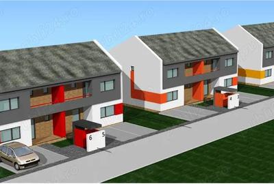 Zona str. Victoriei (str. Crizantemelor) - PROIECT NOU - case tip duplex, P+E, teren 360-442 mp - 1