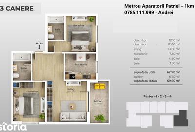 Garsonieră în Apărătorii Patriei - 7