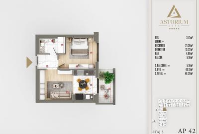 Apartament cu 2 camere semidecomandat în Theodor Pallady - 10