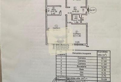 Apartament cu 3 camere decomandat, mobilat în Vasile Aaron - 12