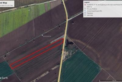 Teren de vanzare 10449 mp. Direct pe șoseaua de centură DN1A Ploiesti SW