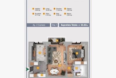 Apartament 2 camere de vanzare Gorjului-Rasaritului - 6
