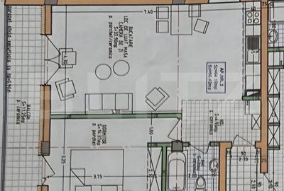Apartament de vanzare Bloc nou  - 2 camere, 56,42mp utili - 2