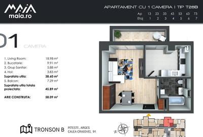 2. Studio Modern Pitesti | Zona Craiovei | Constructie Noua - 4