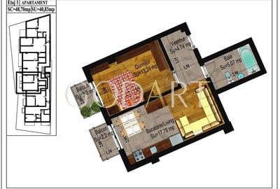 Apartament cu doua camere | Bloc 2015 | Boxa | Loc de parcare - 14