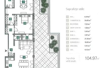 Penthouse 3 Camere LUX Metrou 500m Vedere Lac Terasa 85m Comision 0 - 16
