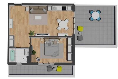 Apartament cu 2, camere, zona Vivo, parcari subterane - 33