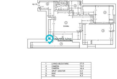 Apartament cu 3 camere semidecomandat, mobilat în Străulești - 20