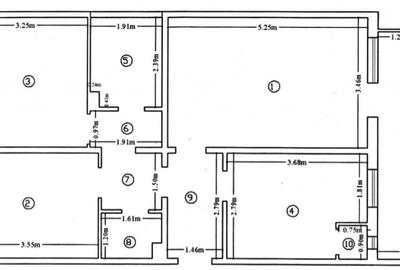 Bd.Chimiei-3 Camere Decomandat 64mp-doua bai-bloc 78' - 2
