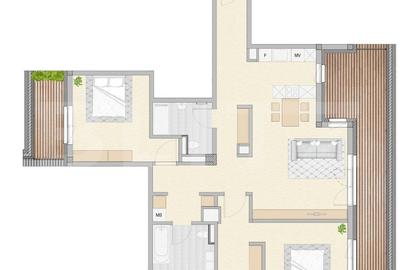 Apartament cu 4 camere semidecomandat în Semicentral - 2