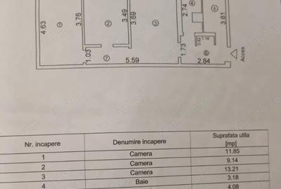 Apartament cu 3 camere semidecomandat în Km 4 - 1