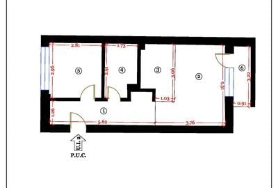 Apartament cu 2 camere decomandat în Clăbucet - 2
