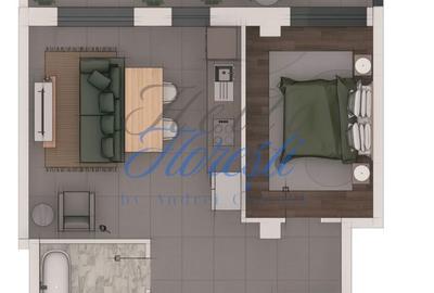 Apartament cu 2 camere decomandat în Florești