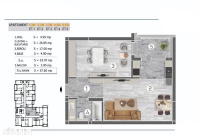 Apartament cu 2 camere în Metalurgiei - 9