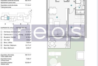 VANZARE 3 CAMERE STRAULESTI | 70 MP | CURTE PROPRIE 53MP | COMPLEX NOU - 17