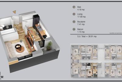 Garsonieră decomandată în Chiajna - 3