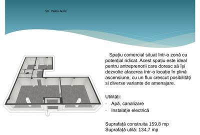 Spațiu comercial stradal de închiriat – Str. Valea Aurie, Sibiu (134,7 mp utili) - 2