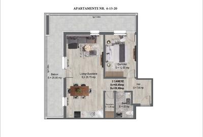 VANZARE  APARTAMENT CU 2 CAMERE  CARTIER MAGNOLIA VILLAGE ZONA PAULESTI LACURI - 2