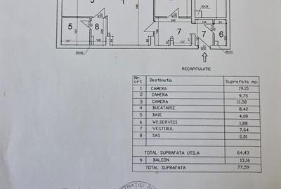 Apartament cu 3 camere în Tei - 9