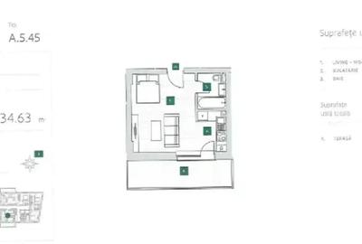 Studio lux| Incalzire in pardoseala| Balcon 10,31mp I Comision 0%| - 7
