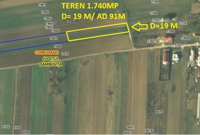 Teren Construcții intravilan de 1740 mp, în Corbii Mari - 1