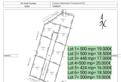 Teren de 500 mp, în Tomești