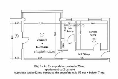 Apartament cu 2 camere în Ultracentral - 4