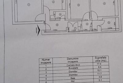 Apartament cu 3 camere decomandat în Frumoasa - 1