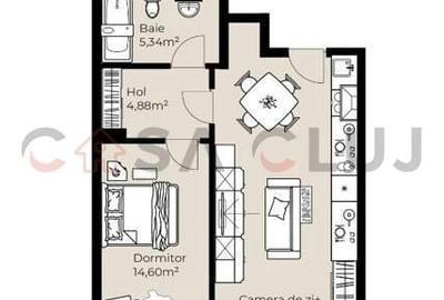 Apartament cu 2 camere semidecomandat în Sopor - 2