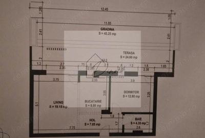 Apartament cu 2 camere semidecomandat în Central