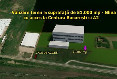 Vanzare teren 51.000 mp – Glina, cu acces direct la Centura Bucuresti si A2 - 1