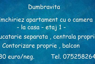 Garsonieră nedecomandată în Central